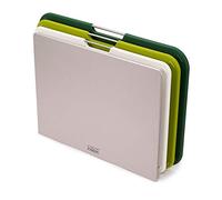 Joseph Joseph Nest Large 3-Piece Colour coded Chopping Board Set with Storage Stand, Green