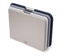 Joseph Joseph Nest Large 3-Piece Colour coded Chopping Board Set with Storage Stand, Large - Grey