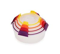 Joseph Joseph Nest Lock Round 4-Piece Food Storage Container Set, Multi-Size, Space-Saving, Airtight Leakproof Lids, BPA-Free