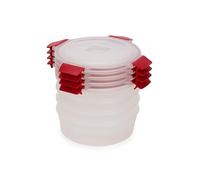 Joseph Joseph Nest Lock Round 4-Piece Food Storage Container Set, Space-Saving, Airtight Leakproof Lids, BPA-Free, 1L