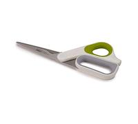 Joseph Joseph PowerGrip - Kitchen Scissors with Integrated Thumb Grip and herb Stripper, White/Green