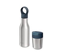 Joseph Joseph Refill Reuse Repeat 2-piece Travel Mug & Bottle Set, Stainless Steel, reusable coffee cup and insulated thermal bottle