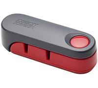 Joseph Joseph Rota Folding Manual Knife Sharpener, for kitchen knives, non slip base, Red, 24