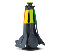 Joseph Joseph Elevate - Kitchen tools & gadgets Carousel 6-Piece Utensil Set with rotating stand, Ergonomic silicone handles, non stick head- Green, 4