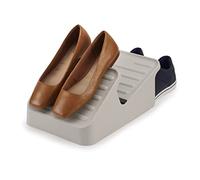 Joseph Joseph Shoe-In - 2-Tier Space-saving Shoe Rack Organiser, holds up to 3 pairs, Compact- Ecru