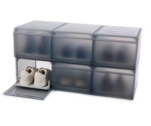 Joseph Joseph ShoeCase Premium Shoe Storage Box, Slide-Out Tray, Dustproof, Drop-Down Door, Ventilated, Easy Assembly, 6 Pack