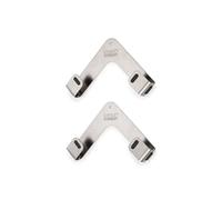 Joseph Joseph Space Set of 2 Pot and Pan Lid Holders Self Adhesive Wall Mount Storage Organiser, Suitable for Lids up to 28 cm, 3M VHB Tape and Screws Included, Stainless Steel