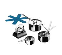 Joseph Joseph Space Steel 3-Piece Stainless-Steel Saucepan Set with Folding Handles