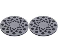 Joseph Joseph Spot-On Set of 2 Silicone Trivets, Heat resistant table mat for hot pots and pans, Black/Grey (Pack of 2)