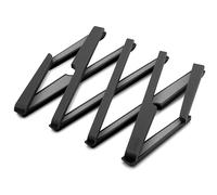 Joseph Joseph Stretch Folding Silicone Trivet for Hot Pot and Pan, Expanding nonslip stand, heat resistant mat for Kitchen Worktop - Black, 48