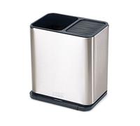 Joseph Joseph Surface Stainless-Steel Utensil Pot with removable spoon rest- Silver/Grey