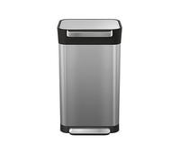 Joseph Joseph Intelligent Waste Titan Trash Compactor Kitchen Bin with Odour Filter, Holds Up to 90L After Compaction, Stainless Steel, 30L