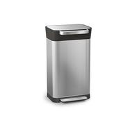 Joseph Joseph Intelligent Waste Titan Trash Compactor Kitchen Bin with Odour Filter, Holds Up to 90L After Compaction, Stainless Steel, 30L