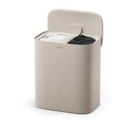 Joseph Joseph Tota 2 Twin 90L 2-Compartment Laundry Basket Pale Mushroom