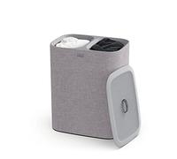 Joseph Joseph Tota 90-litre Laundry Separation Basket with lid, 2 Removable Washing Bags with Handles - Grey