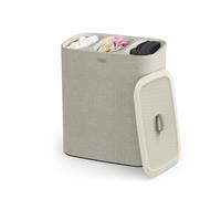 Joseph Joseph Tota - Trio 90-litre Laundry Separation Basket with lid, 3 Removable Washing Bags with Handles- Ecru