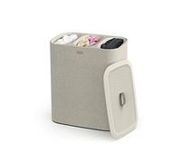 Joseph Joseph Tota - Trio 90-litre Laundry Separation Basket with lid, 3 Removable Washing Bags with Handles- Ecru