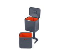Joseph Joseph Totem Max 60 Litre Waste Separation and Recycling Kitchen Bin with Odour filter and removable food waste caddy, Graphite