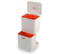 Joseph Joseph Totem Max 60 Litre Waste Separation and Recycling Kitchen Bin with Odour filter and removable food waste caddy, Stone