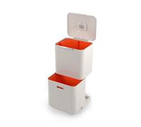 Joseph Joseph Totem Max 60 Litre Waste Separation and Recycling Kitchen Bin with Odour filter and removable food waste caddy, Stone