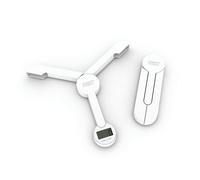 Joseph Joseph LCD Tri Scale - Kitchen Digital Food Scales, compact foldable, space saving with battery included, White, 16