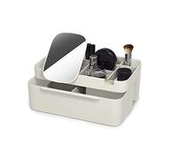 Joseph Joseph Viva Large Cosmetic Organiser with Removable Mirror, Light pink