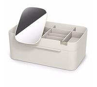 Joseph Joseph Viva Large Cosmetic Organiser with Removable Mirror, Light pink