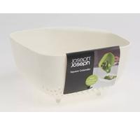 Joseph Joseph White Square Colander 21 x 21cm Strainer Plastic with Handle