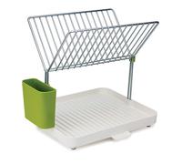 Joseph Joseph Y-Rack 2-Tier Self-Draining Utensil And Dish Rack White Green