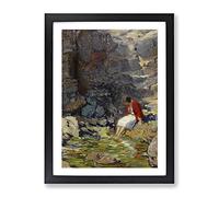 Joseph Kleitsch Enchantment Classic Painting Framed Print | A2 Black Framed Wall Art | Ready to Hang | Classic Historical Picture | Living Room Bedroom Lounge Office