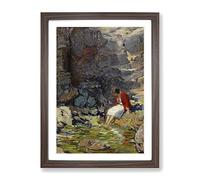 Joseph Kleitsch Enchantment Classic Painting Framed Print | A2 Walnut Framed Wall Art | Ready to Hang | Classic Historical Picture | Living Room Bedroom Lounge Office