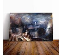 Joseph Mallord William Turner Hero and Leander Canvas Print | Gallery Wrapped 30mm Frame Wall Art | 20x14 inches | Ready to Hang | Contemporary Picture | Living Room Bedroom Lounge Office