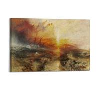 Joseph Mallord William Turner Printed Posters The Slave Ship Wall Art Picture Painting Canvas Prints Artworks Bedroom Living Room Decor 16x24inch(40x60cm)