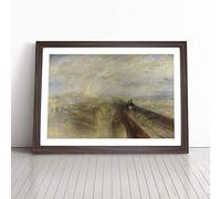 Joseph Mallord William Turner Rain Steam and Speed Framed Print Walnut A2