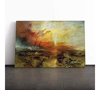 Joseph Mallord William Turner The Slave Ship Canvas Print | Gallery Wrapped 30mm Frame Wall Art | 30x20 inches | Ready to Hang | Contemporary Seascape Picture | Living Room Bedroom Lounge Office