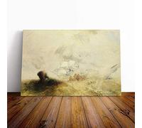 Joseph Mallord William Turner The Whale Ship Canvas Print | Gallery Wrapped 30mm Frame Wall Art | 24x16 inches | Ready to Hang | Contemporary Animals Picture | Living Room Bedroom Lounge Office
