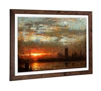 Joseph Mallord William Turner Westminster Sunset Framed Wall Art Print