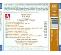 JOSEPH MARTIN KRAUS: ARIAS AND OVERTURES NEW CD
