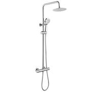Joseph Miles Amstel Edge Chrome Cool Touch Thermostatic Shower Mixer Valve With Riser Rail Kit