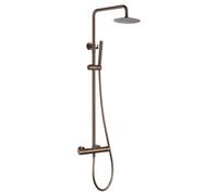 Joseph Miles Elvo Edge Exposed Thermostatic Valve And Shower Set - Brushed Bronze