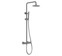 Joseph Miles Elvo Edge Exposed Thermostatic Valve And Shower Set - Metallic Grey