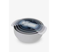 Joseph Joseph Nest 9 Plus, 9 Piece Compact Food Preparation Set with Mixing Bowls, Measuring cups, Sieve and Colander, Blue