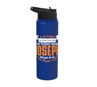 Joseph Personalized Name If At First You Don't Succeed Stainless Steel Insulated Water Bottle