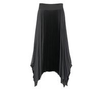 JOSEPH pleated asymmetric-hem midi skirt - Grey 34-36-38-42