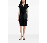 Joseph Ribkoff drawstring-waist wrap-style mid-length dress - Black XS-XXL