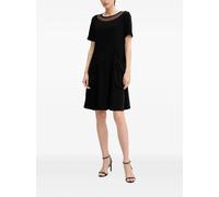 Joseph Ribkoff mesh-panel pocket mini dress - Black 36-38-42-48-50