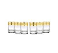 Joseph Sedgh Collection Greek Key European Glassware, Shot Glasses (6)