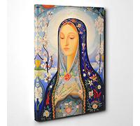 Joseph Stella The Virgin Canvas Print | Gallery Wrapped 30mm Frame Wall Art | 30x20 inches | Ready to Hang | Modern Religious Picture | Living Room Bedroom Lounge Office
