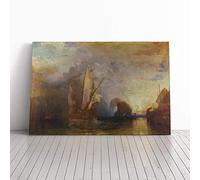 Joseph William Turner Ulysses Deriding Polyphemus Homers Odyssey Canvas Print | Gallery Wrapped 30mm Frame Wall Art | 20x14 inches | Ready to Hang | Contemporary Picture | Living Room Lounge Office