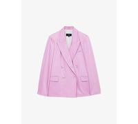 Joseph Womens Begonia Pink Peak-lapel Double-breasted Woven Blazer 8
